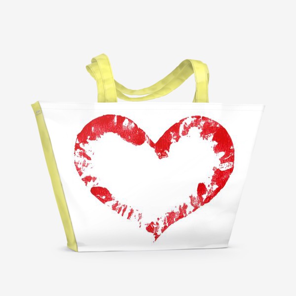 Пляжная сумка «Сердце, отпечаток»