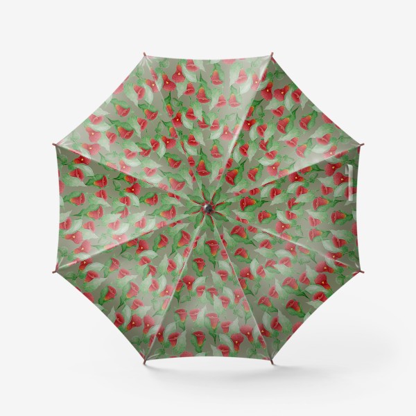 Зонт «Каллы на светло зеленом фоне»