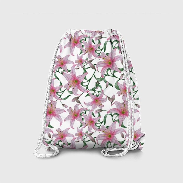 Рюкзак «Лилии на белом фоне»