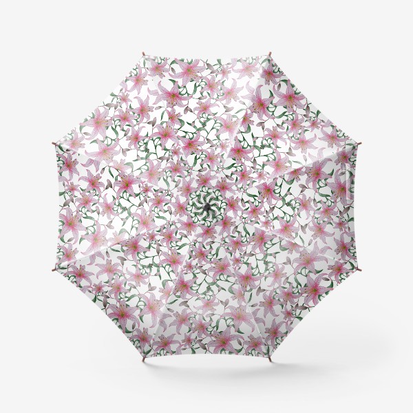 Зонт «Лилии на белом фоне»