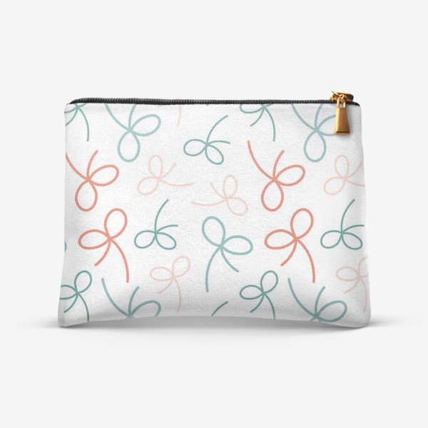 Косметичка «Cute little bows in peach and mint colors»
