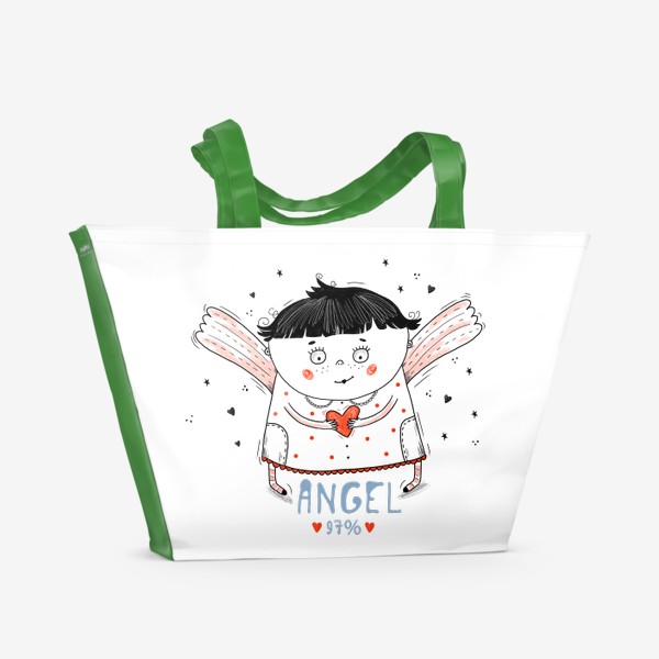 Пляжная сумка «Ангел на 97%»