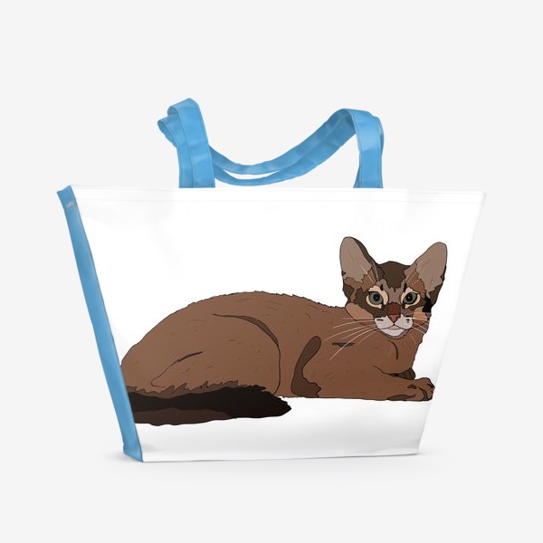 Пляжная сумка &laquo;Абиссинская кошка&raquo;