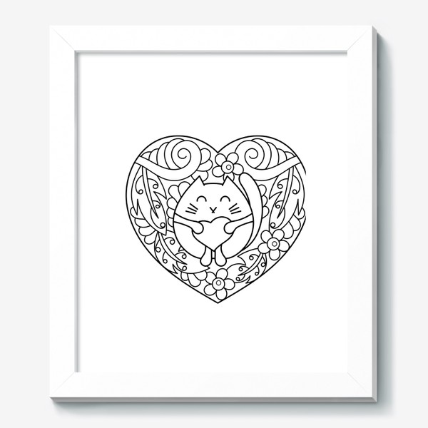 Картина «Котик с сердцем»
