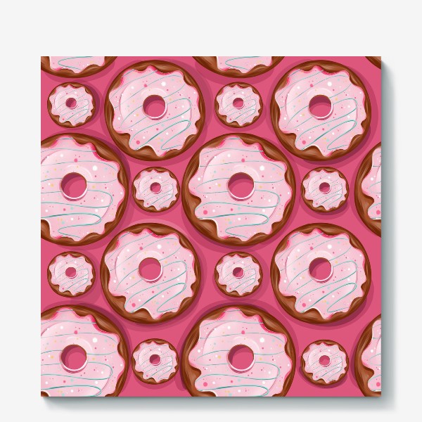 Холст «Розовые пончики»