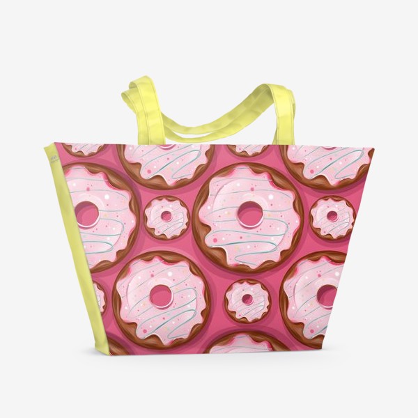 Пляжная сумка &laquo;Розовые пончики&raquo;