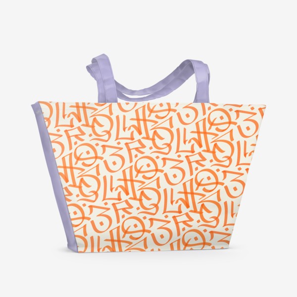 Пляжная сумка «Оранжевое граффити»
