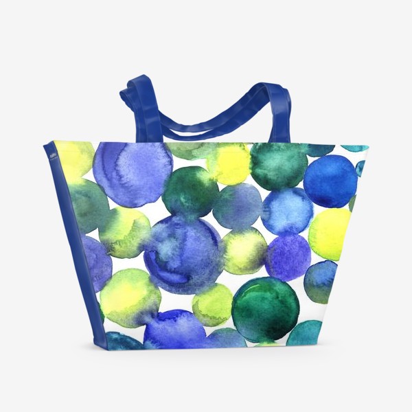 Пляжная сумка &laquo;Цветные акварельные круги&raquo;
