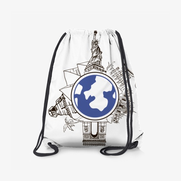 Рюкзак «Путешествие по миру - планета Земля и достопримечательности»