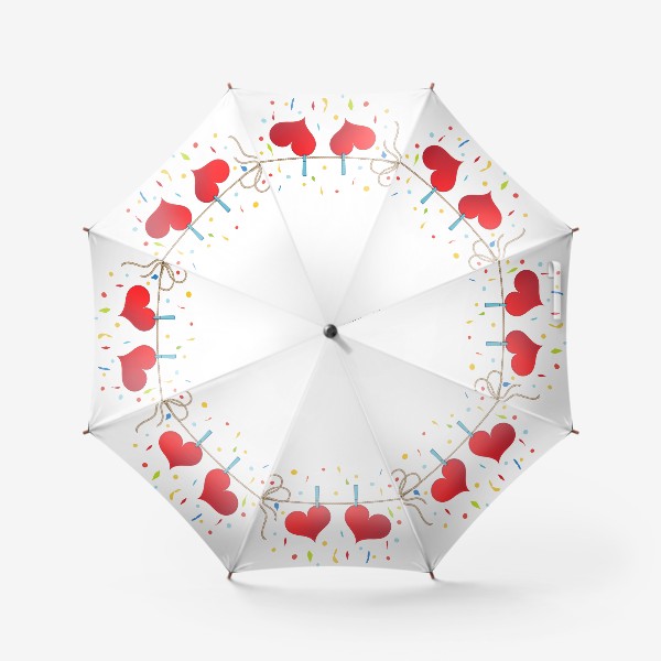 Зонт «Два сердца на веревочке»