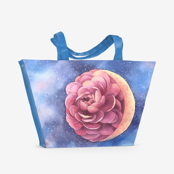 Пляжная сумка «Цветочное полнолуние »