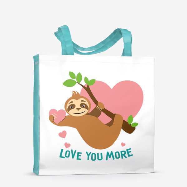 Сумка-шоппер «love you more. ленивец»