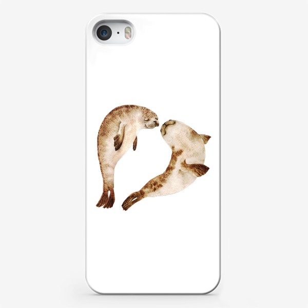 Чехол iPhone «Морские котики. Серия "Влюбленные животные"»
