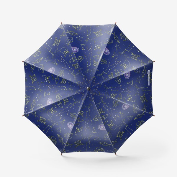 Зонт «С звездный Сахалин с надписью»