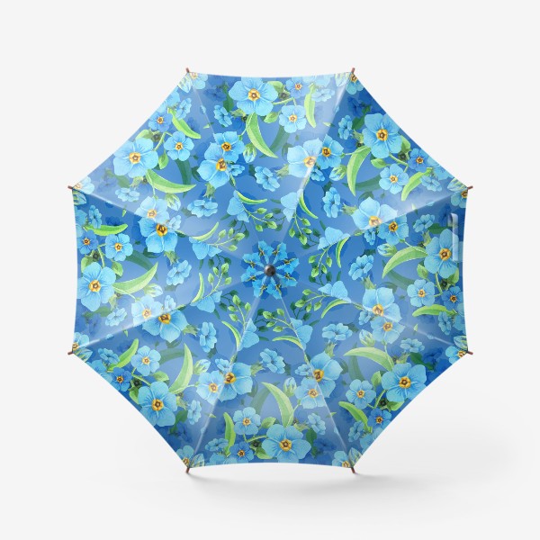 Зонт «Незабудки на синем»