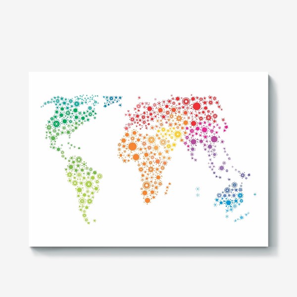 Холст «Коронавирусная карта мира»