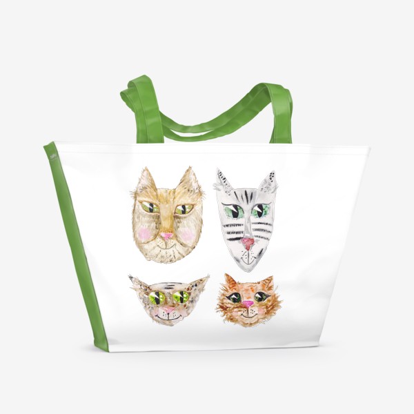 Пляжная сумка «Семейство котиков»