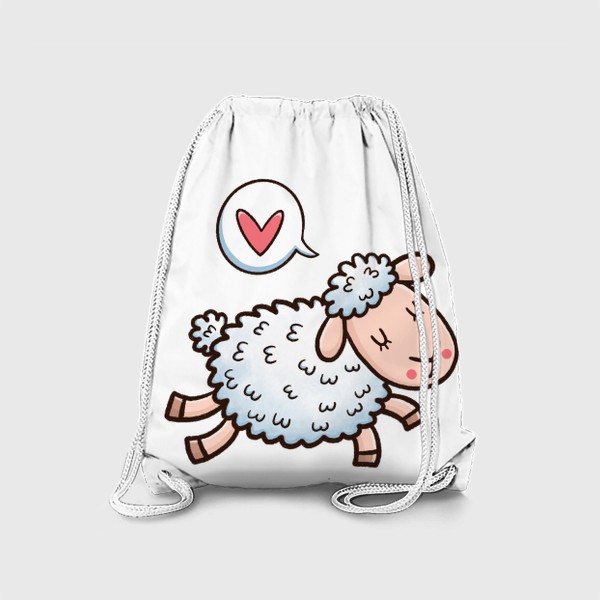 Рюкзак «Милая овечка думает о любви»