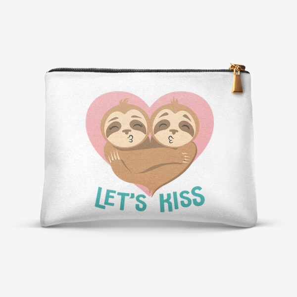 Косметичка «Влюбленные ленивцы. Let's kiss»