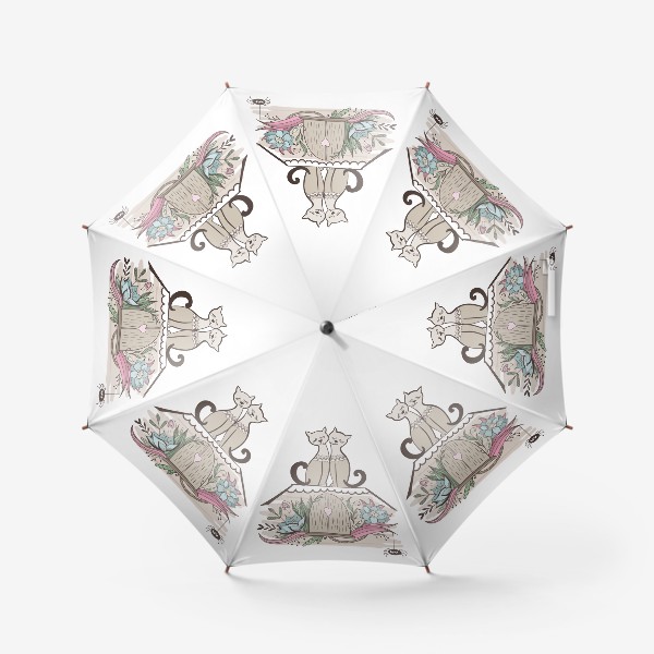 Зонт «Влюбленные котики»