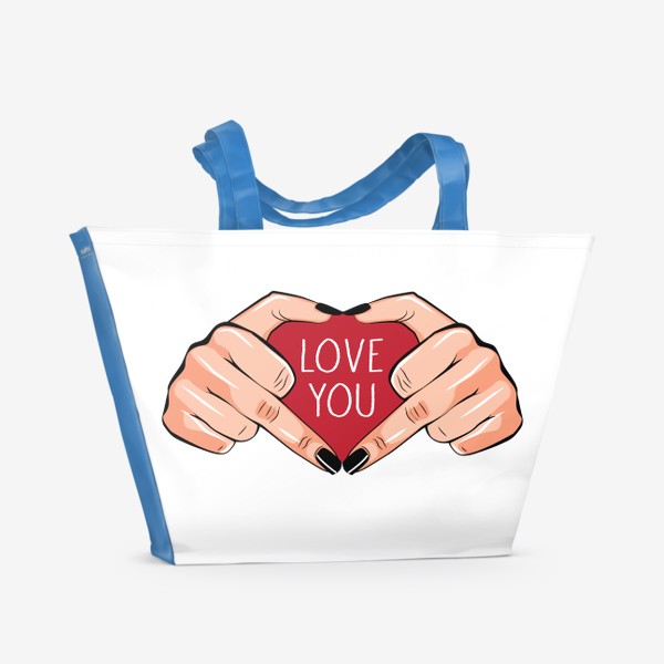 Пляжная сумка «Love You Red»