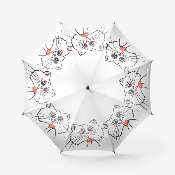 Зонт «Кошка с сердечком»