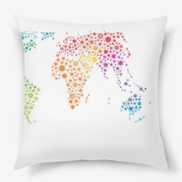 Подушка «Коронавирусная карта мира»