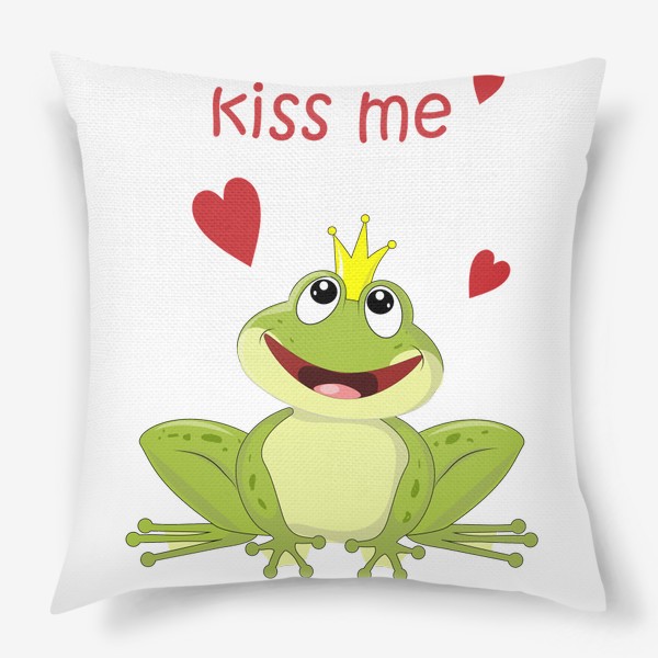 Подушка «Лягушка-царевна/принц "kiss me" подарок на валентинов день»