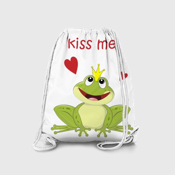 Рюкзак «Лягушка-царевна/принц "kiss me" подарок на валентинов день»
