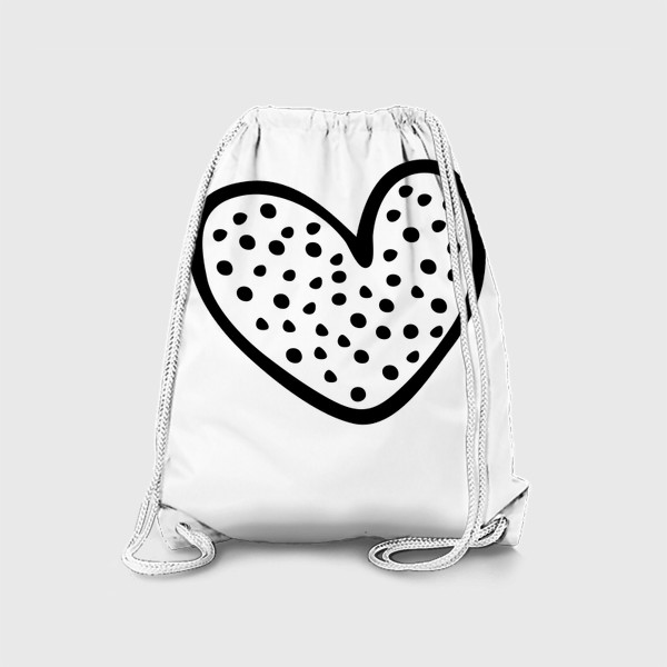 Рюкзак «сердце в горошек»