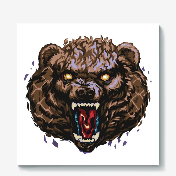 Холст «медведь брутальный»