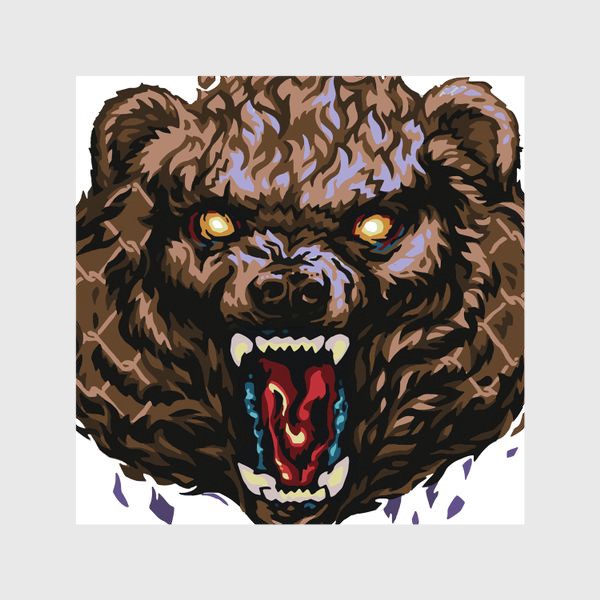 Шторы «медведь брутальный»