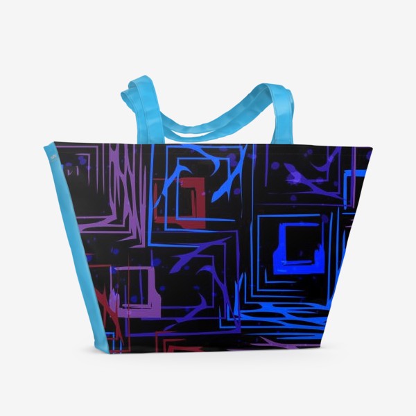 Пляжная сумка «неоновые квадраты»