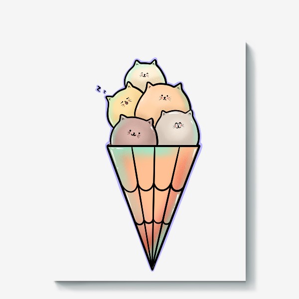 Холст «Милое мороженое »