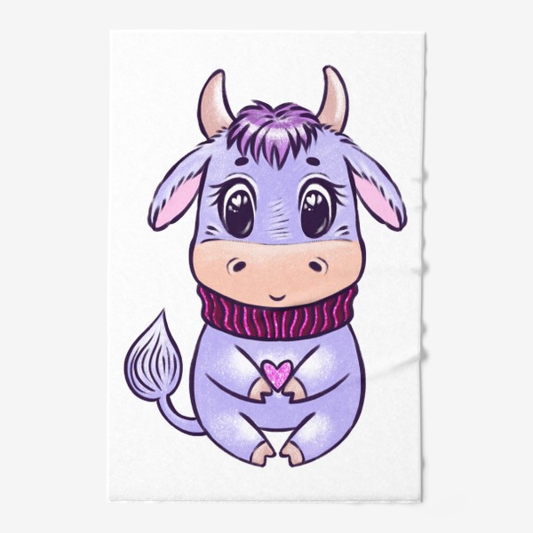 Полотенце «Фиолетовый Бычок»