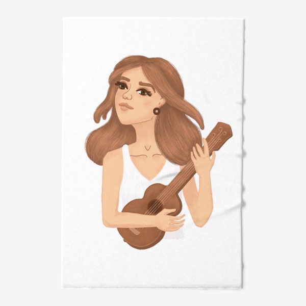 Полотенце «Девушка с укулеле»