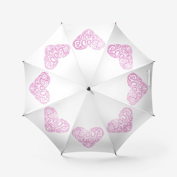 Зонт «Я тебя люблю. Розовое сердце»