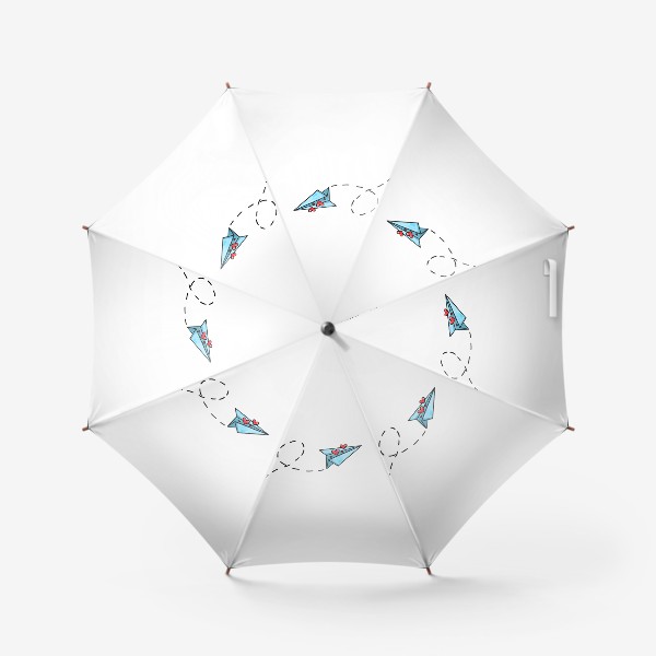 Зонт «Бумажный самолётик с посланиями»
