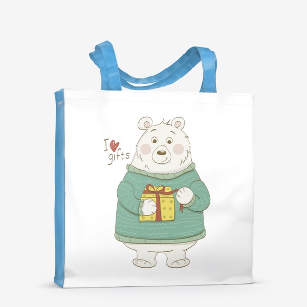Сумка-шоппер «Медведь. Любовь к подаркам.»