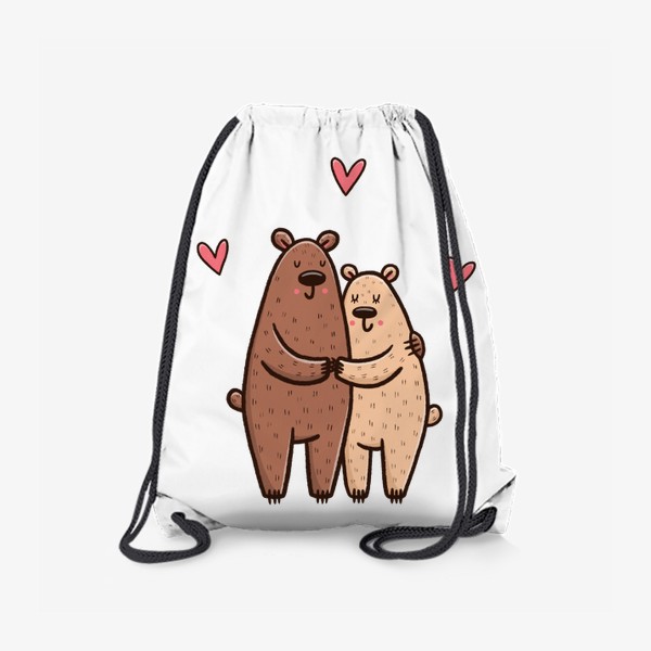 Рюкзак «Влюбленные медведи. Обнимашки. Любовь»
