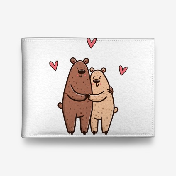 Кошелек «Влюбленные медведи. Обнимашки. Любовь»