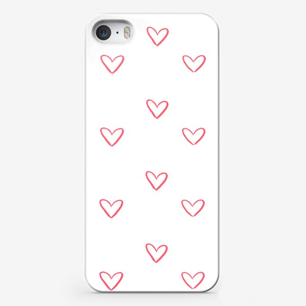 Чехол iPhone «Сердечки»