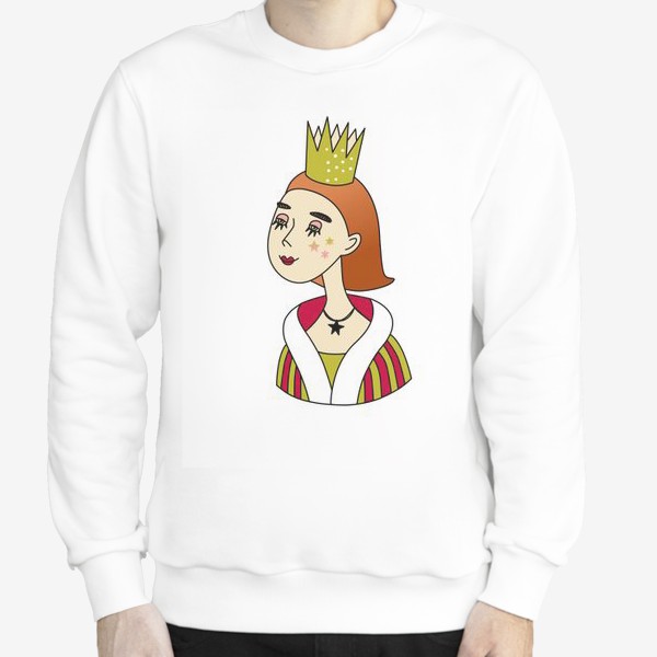 Свитшот «Принцесса, королева. Девушка в короне и королевской одежде»