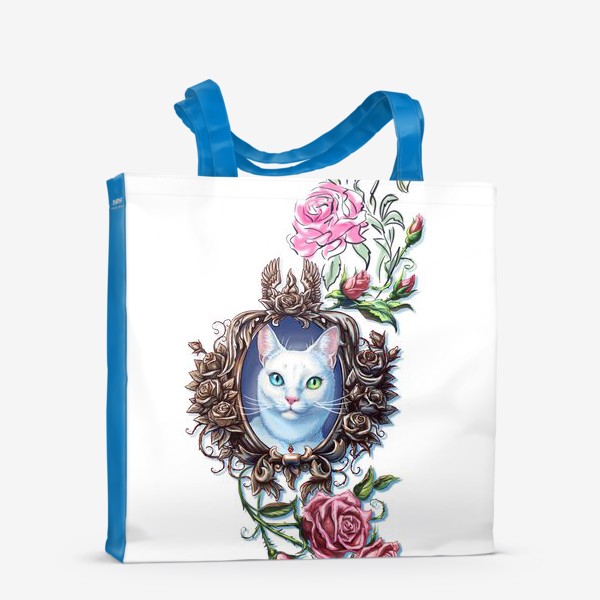 Сумка-шоппер «Кот и розы»