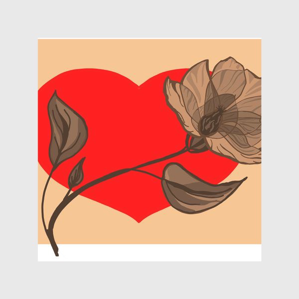Скатерть «Цветок и сердце»