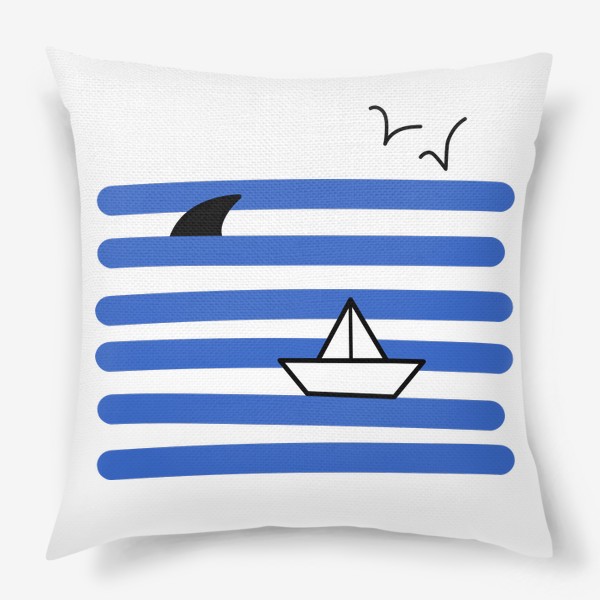 Подушка «Бумажный кораблик»