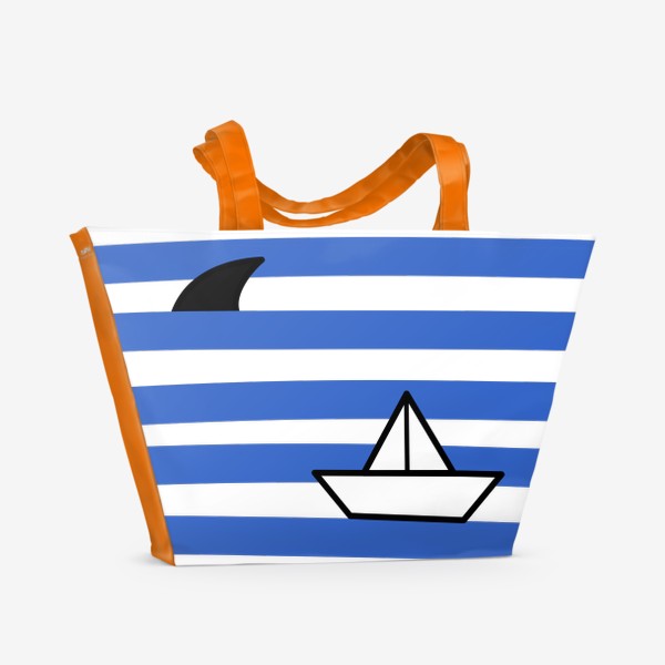 Пляжная сумка «Бумажный кораблик»