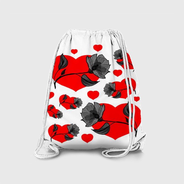 Рюкзак «Цветы и сердца»