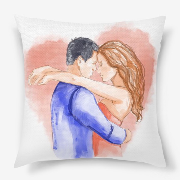 Подушка «Влюбленная пара. 14 февраля. Любовь»