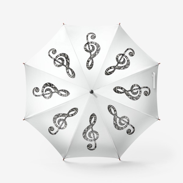 Зонт «Скрипичный ключ. Меломан. Музыка нас связала. Минимализм »